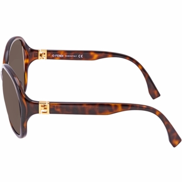 New FENDI Brown Oval Gradient Lens Sunglasses - Picture 8 of 14